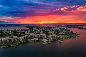 an aerial view of a city at sunset at Marco Magic in Marco Island