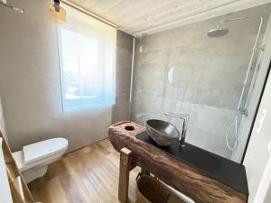 een badkamer met een wastafel en een toilet bij Saintbarth in Houyet +26 foto's