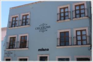 three different views of a building at Casa Jerezana Hotel Boutique in Jerez de García Salinas