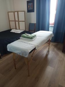 a bed in a room with a mattress on it at B&B San Russorio in Pisa