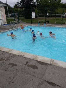 a group of people in a swimming pool at White House tree view in Drumshanbo