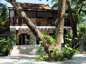 a house with a tree in front of it at Rumah Jah Langkawi in Pantai Cenang