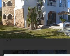 a house with a palm tree in the yard at La Vijanera in Sant Jordi