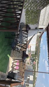 a view of the sky from the bottom of a building at Posada Feregrino in Bernal