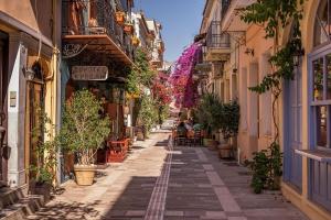 an alley in an old town in sorrento italy at Amimoni Apartment in Nafplio