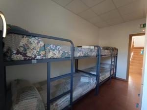 a room with two bunk beds in a room at Albergue Niu d'Estels in Albiol