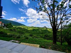 a view of a hill with a tree at KUĆA za odmor 128 in Plešivica +5 photos