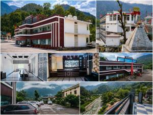 a collage of pictures of different buildings and buildings at cp residency in Karnaprayāg