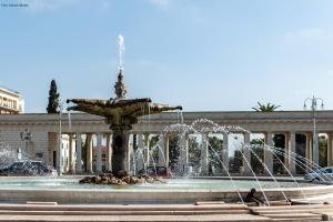a water fountain in front of a building at B&B MariLù in Foggia