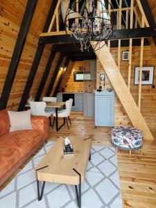 a living room with a couch and a table at Zvezdana šuma in Žabljak