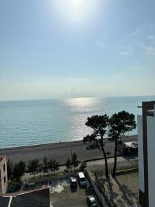 a view of the ocean from a building at Hotel Arev Kobuleti in Kobuleti