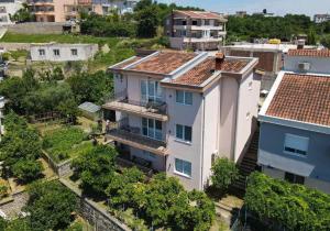 an overhead view of a house in a city at Kasneci Apartments in Ulcinj