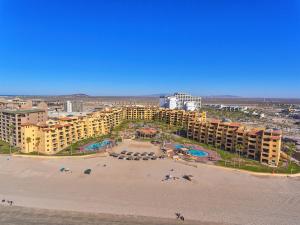 an aerial view of a hotel on the beach at Sandy Beach Princesa B309 Ocean Front Resort in Puerto Peñasco