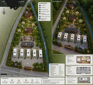 a flyer with a map of a resort at Holiday Garden Nora in Gellénháza