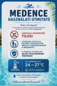 a flyer for a mediterraneaniterranean swimming pool with the words medicurance hawai at Holiday Garden Nora in Gellénháza