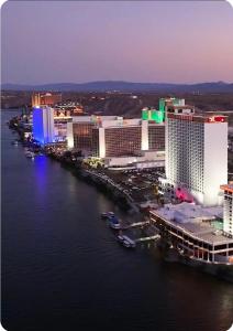 a view of a city with a river and buildings at SpongeBob SquarePants on the River in Bullhead City