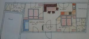 Grundriss der Unterkunft Appartement Prielau