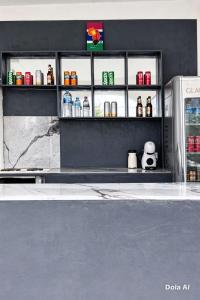 Dapur atau dapur kecil di Cutting Edge Guest House