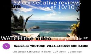 a flyer for a villa with a view of the ocean at Villa Jacuzzi Seaview Villa in Chaweng Noi Beach