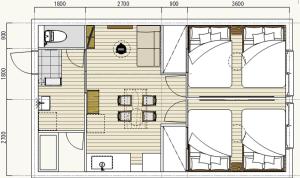 a floor plan of a building at オオジンマチ ハイツ303 in Takayama