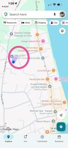a map of the google maps app at Villa Luyo in General Luna