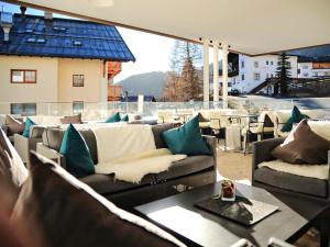 Χώρος καθιστικού στο Hotel Röck Garni