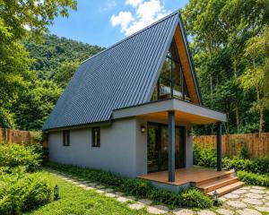 a small house with a gambrel roof at Secret Garden Ella Cabana & Stay in Ella