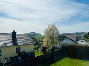 a view from the roof of a house at Ruhige Wohnung in Meschede in Meschede +5 photos