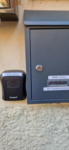 a black box with a radio next to a box at Terra intelvi in San Fedele Intelvi