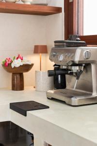 a mixer on a counter with a bowl of whipped cream at Casa del Viento Private Pool Villa near Kitesurf Beach and Sorobon in Kralendijk