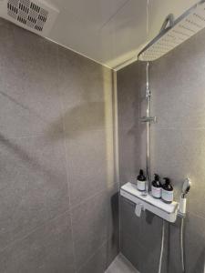 a bathroom with a shower and a sink in it at LUVO Signature Hotel in Seoul