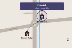 a map of the planned extension of the telham bridge at Hotel Sternen Budget in Lenk