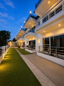 an exterior view of a house at night at The Hill Heaven A Luxury Property With Balcony & Mountain View Rooms in Mussoorie
