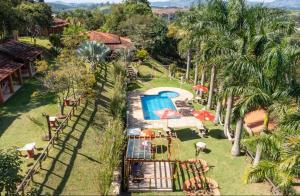 an aerial view of a resort with a water park at Pousada Caruaru in Socorro +43 photos
