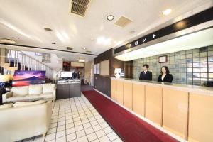 Area lobi atau resepsionis di Fujinomiya Green Hotel