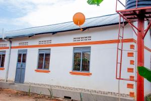 a building with an orange ball on top of it at Kasese Explorers Homestay in Kasese