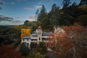 a house in the middle of a forest at Pembroke - modern comforts and scenic views in Daylesford