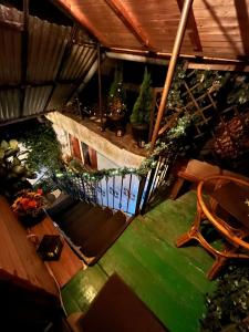 an overhead view of a porch with a table and chairs at Boutique 11 Postavarului by Kronstay in Braşov