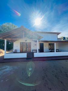 a house with a glass sphere in front of it at Moon Light Villa in Panama