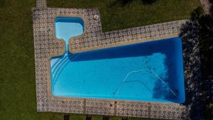 a blue object is sitting on the grass at Mountain View International Hotel - Eswatini in Mbabane