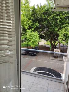 a view of a patio from a window at Premium Life Apart in Kapuluören +3 photos