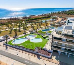 an aerial view of a park next to the ocean at Playa Torre de la Sal - Primera Linea in La Estación