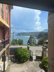 a view of the water from a building at El Descanso Lastres in Colunga