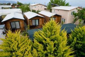 a group of cottages with trees in the foreground at Mavi Apart in Demre