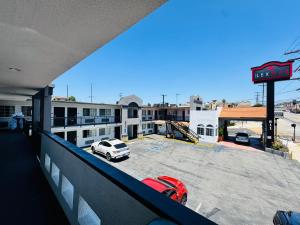 a view from a balcony of a parking lot at The Lexmar - Dodger Stadium-Convention Center in Los Angeles
