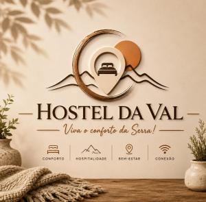 a logo for a hotel da vinci at Hostel da Val in Martins