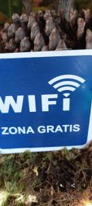 a blue sign with a bunch of raisins at San Sebastian in Pontevedra