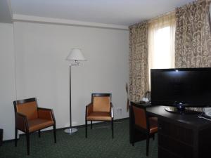 TV a/nebo společenská místnost v ubytování Hotel Bistrita