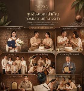 a collage of pictures of a group of people at ทอขวัญ Thorfunstay in Ban Nam Phru