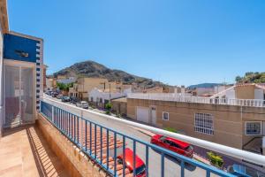 a balcony with a view of a street at Paz en Orihuela in Orihuela